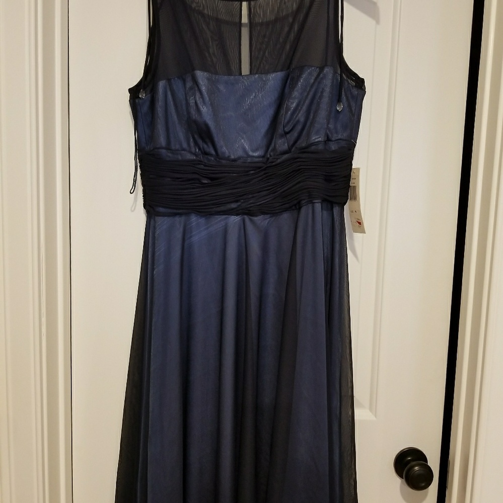 Blue party dress.